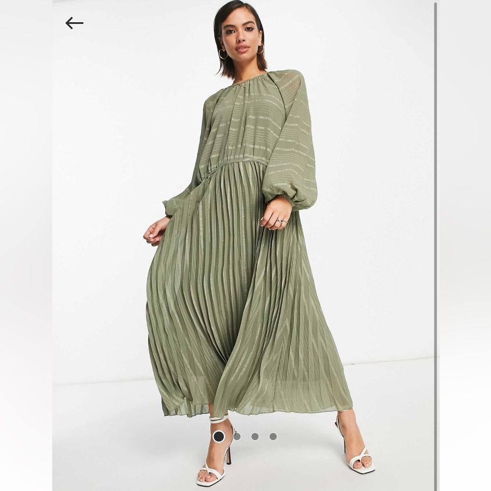 ASOS pleated maxi dress
